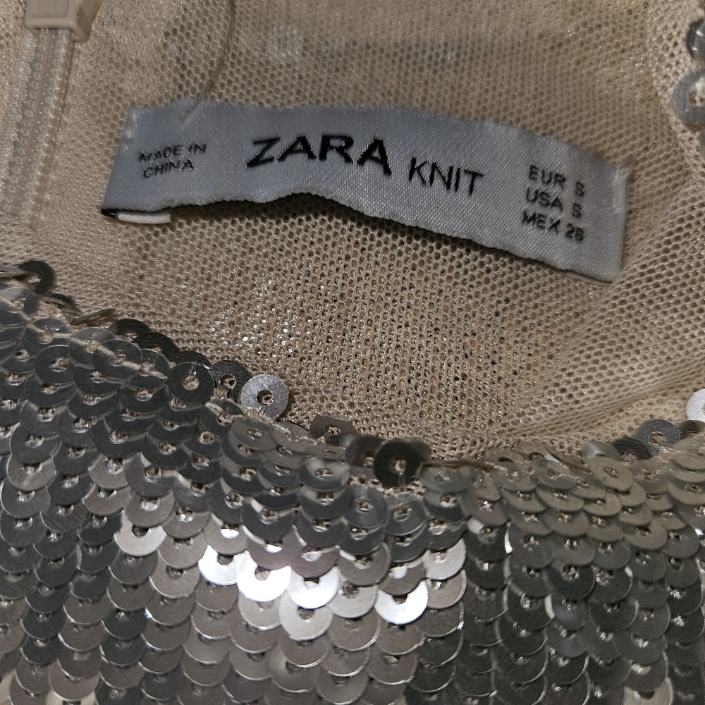 Zara Sequin Top Size S